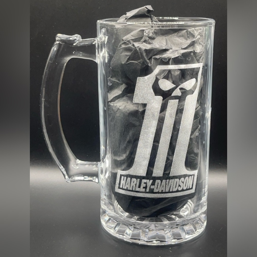 Harley Davidson Skull #1 Beer Mug 24oz | Bold Biker Barware